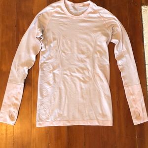 Light pink lululemon long sleeve